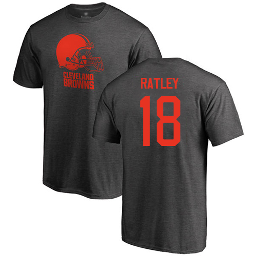 Men Cleveland Browns Damion Ratley Ash Jersey #18 NFL Football One Color T Shirt